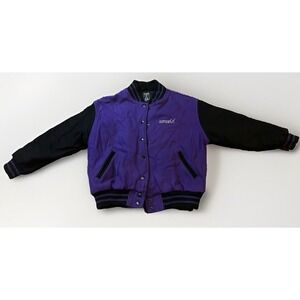 Vintage Pleasant Company American Girl Youth Sz M Purple Wool Bomber Jacket